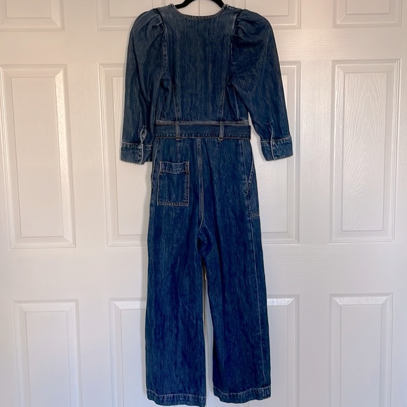 Los Angeles & Other Stories denim jumpsuit with tie waist, size US 0 - Picture 10 of 10